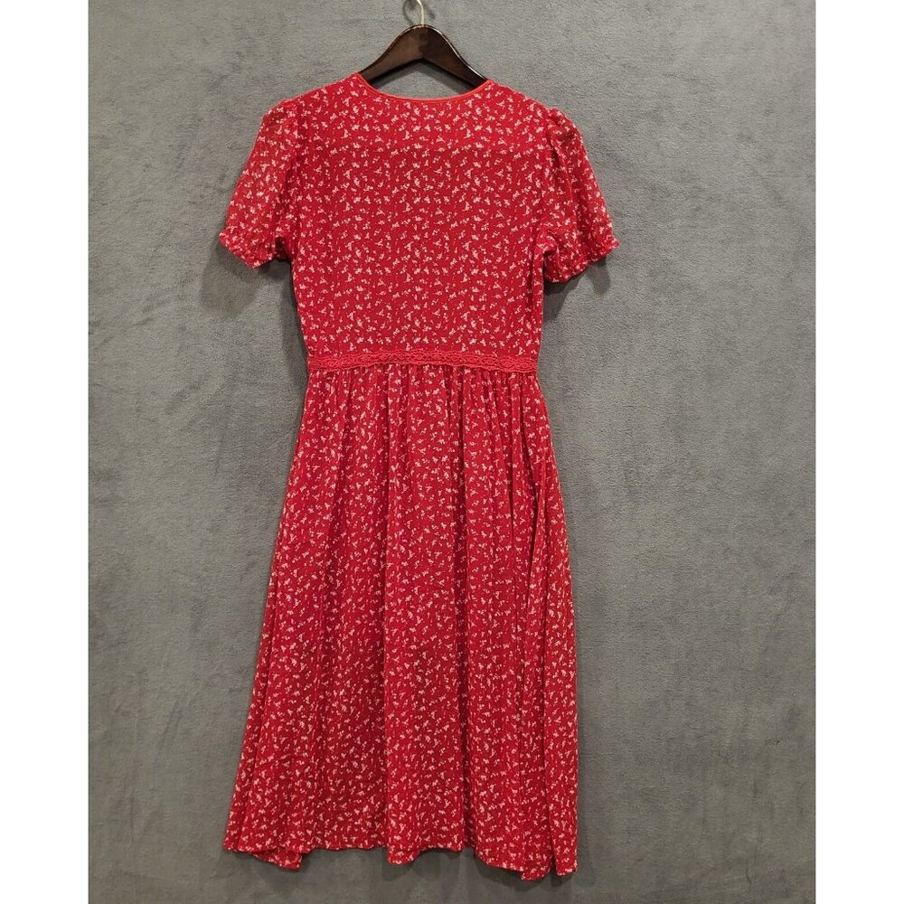 H&M Divided Sheer‎ Maxi Dress Women’s Size 8 Dainty Floral Lace Romantic Boho - Picture 2 of 6